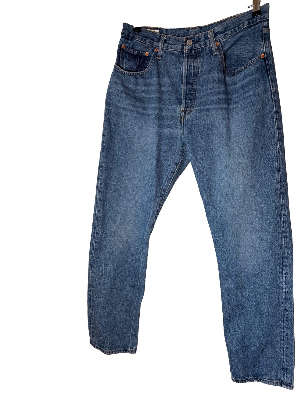 Levi's 501 Original Fit Straight Leg Jeans Medium Wash Blue Denim W31 L30 (Fits